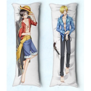 Travesseiro Dakimakura One Piece Luffy e Sanji